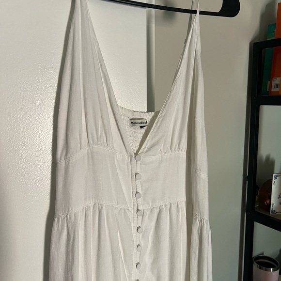 Abercrombie White Button-Through Midaxi Dress - Picture 3 of 4
